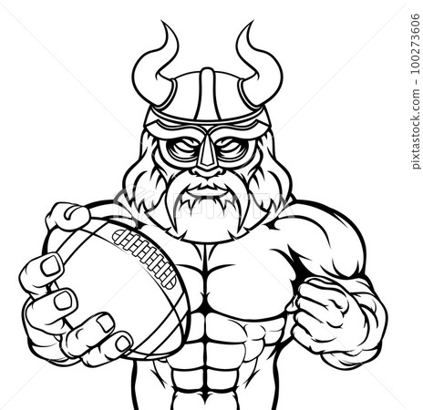 Viking American Football Sports Mascot 100273606