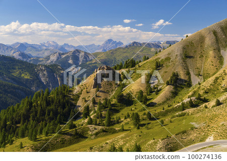 Col de la Bonette, Mercantour national park, border Alpes-Maritimes and Alpes-de-Haute-Provence, France Col de la Bonette, Mercantour national park, border Alpes-Maritimes and Alpes-de-Haute-Provence, France 100274136