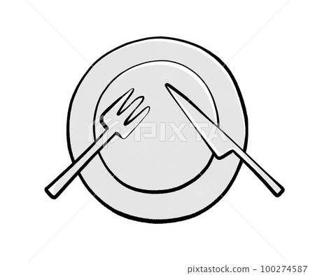 [餐桌禮儀] 餐具標誌 No meals (French style) 100274587