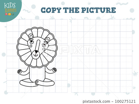 Copy and color the picture vector blank game,... - Stock Illustration ...