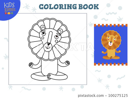 Color picture vector illustration. Coloring game for preschool and school kids Color picture vector illustration. Coloring game for preschool and school kids 100275125