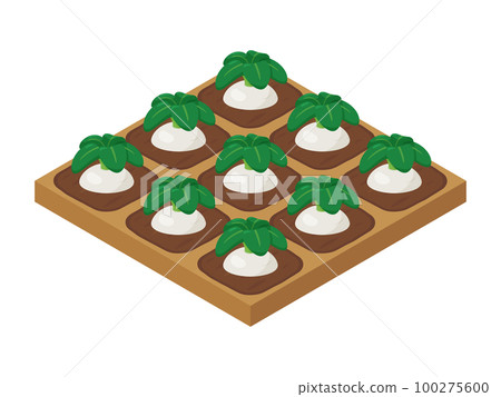 Farm game illustration _ turnip _ isometric 100275600