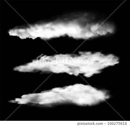 White gas spray. Pressurized jet steam effects, flowing haze isolated, pressure brume textures 100275618