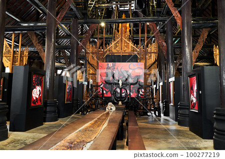 Interior of the Black Temple's Hall with Gallery of Paintings Interior of the Black Temple's Hall with Gallery of Paintings 100277219