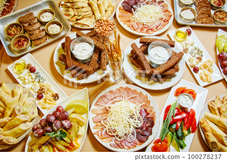 delicious food on the table delicious food on the table 100278237