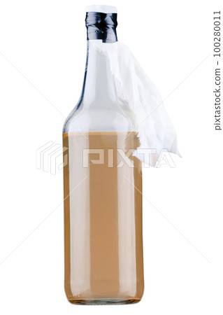 Molotov cocktail isolated on white 100280011