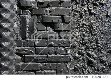 Black painted wall, black landscape Black painted wall, black landscape 100281665