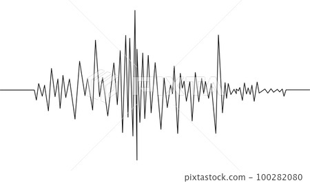 Earthquake seismogram or sound volume wave illustration 100282080