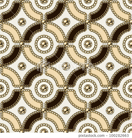 Seamless pattern with circular geometric shapes 100282663