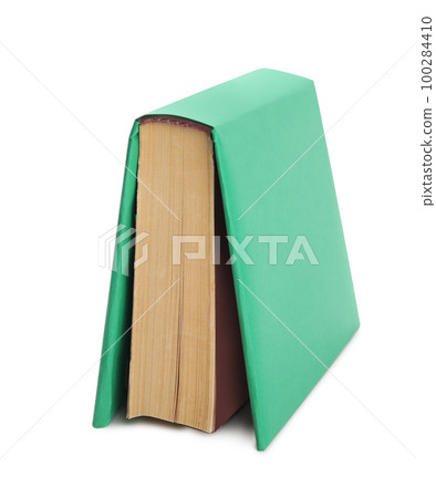 Book with blank green cover isolated on white Book with blank green cover isolated on white 100284410