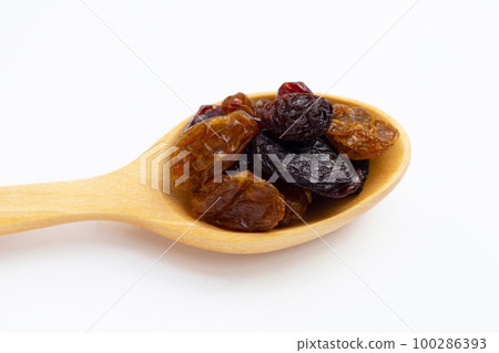 Dried grape on white background. Dried grape on white background. 100286393