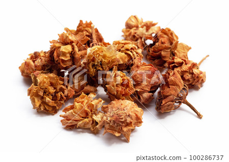 Dried jasmine flowers. Herbal tea Dried jasmine flowers. Herbal tea 100286737