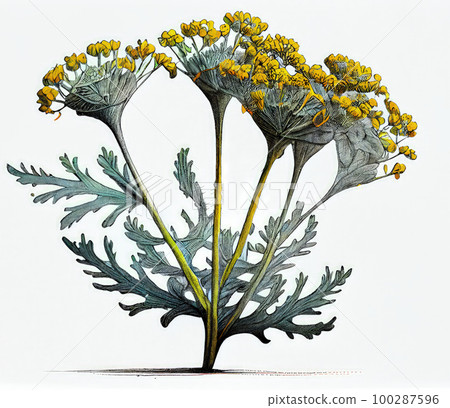 Helichrysum Immortelle Everlasting Medicinal Plant, Strawflower Abstract Generative AI Illustration Helichrysum Immortelle Everlasting Medicinal Plant, Strawflower Abstract Generative AI Illustration 100287596