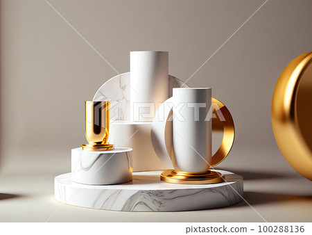 White Marble Product Mockup, Stone Platform, Podium Display, Presentation Stage, Generative AI Illustration White Marble Product Mockup, Stone Platform, Podium Display, Presentation Stage, Generative AI Illustration 100288136