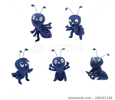 用粘土製成的可愛螞蟻角色 用粘土製成的可愛螞蟻角色 100291108