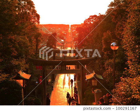 [福岡縣]宮地岳神社夕陽祭（光之道）絕景日 100291167