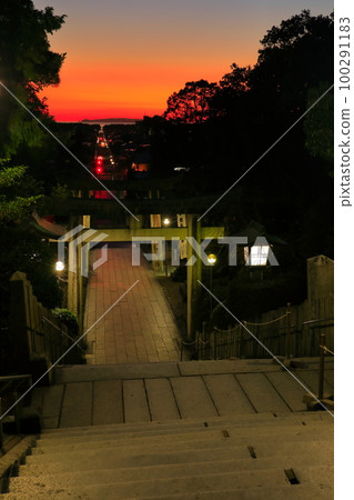 [福岡縣]宮地岳神社夕陽祭（光之道）絕景日 100291183