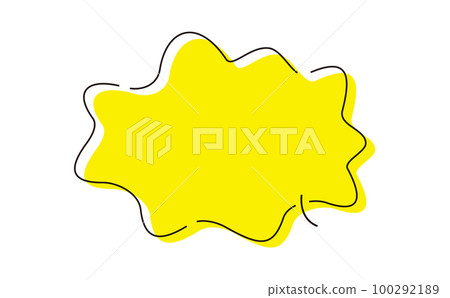Squishy Speech Bubble, headline frame illustration yellow 100292189