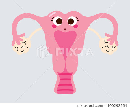 Bicornuate Uterus Character With Surprised Face 100292364