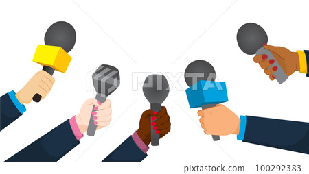 Journalist In A Press Conference Layout 100292383