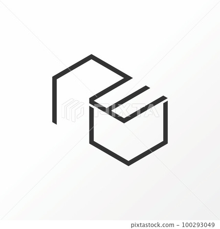 Simple and unique letter or word REU or RVE line font on 3D double hexagon or box image graphic icon logo design abstract concept vector stock. Can be used as a symbol related to initial or monogram Simple and unique letter or word REU or RVE line font on 3D double hexagon or box image graphic icon logo design abstract concept vector stock. Can be used as a symbol related to initial or monogram 100293049