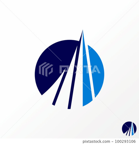 Simple and unique cutting circle block like 3D spire tower image graphic icon logo design abstract concept vector stock. Can be used as a symbol related to construction or building Simple and unique cutting circle block like 3D spire tower image graphic icon logo design abstract concept vector stock. Can be used as a symbol related to construction or building 100293106