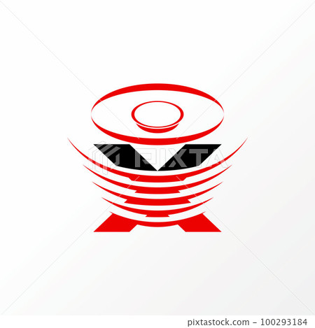 Simple and unique letter or word X font with cutting sound music image graphic icon logo design abstract concept vector stock. Can be used as a symbol related to initial or speaker 100293184