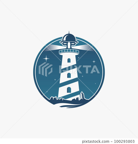 Simple and unique light house with stone, wave and letter PP font image graphic icon logo design abstract concept vector stock. Can be used as symbol related to beach or construction 100293803