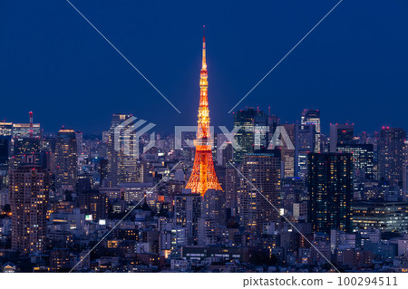 "Tokyo" Tokyo night view, Twilight Blue 100294511