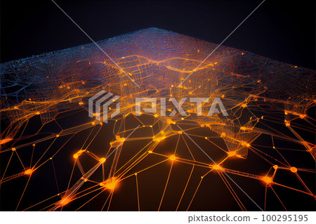 Big data visualization. Network connection structure 100295195