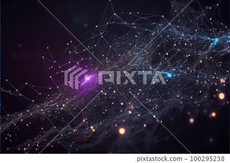 Virtual Wave series. Interplay of horizontal...-插圖素材 [100295238] - PIXTA圖庫