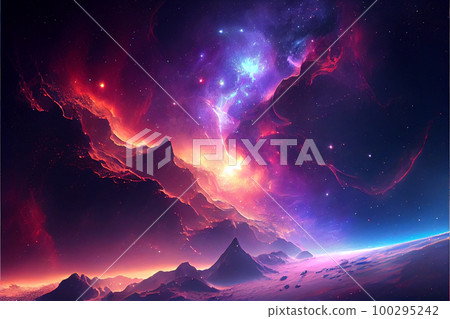 Space scene with planets, stars and galaxies. Space scene with planets, stars and galaxies. 100295242