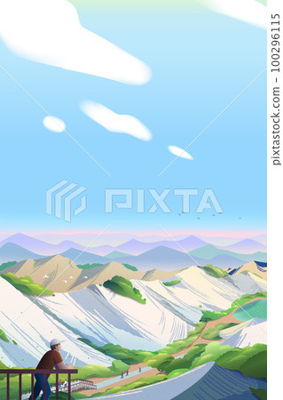 Beautiful badlands landscape poster 100296115