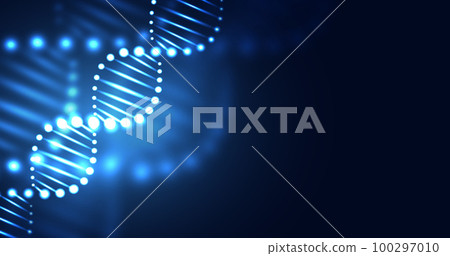 Healthcare and medical science technology with wireframe DNA. analysis of chromosomal DNA genetic. concepts and ideas for healthcare technology, innovation medicine, health, science and research. 100297010