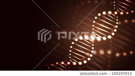 Healthcare and medical science technology with wireframe DNA. analysis of chromosomal DNA genetic. concepts and ideas for healthcare technology, innovation medicine, health, science and research. 100297013
