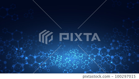 Abstract molecular structure vector DNA molecule design cosmetic technology science how to solve skin cosmetic problems. abstract background hexagon 100297015