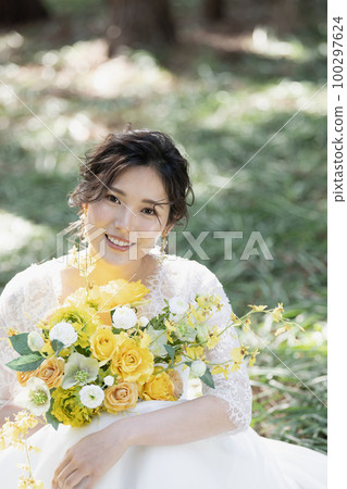 新娘與新娘婚禮圖像花束 新娘與新娘婚禮圖像花束 100297624