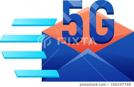Mobile wireless 5th generation technology icon element illustration. 5G wireless network technology concept 100297789