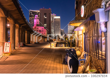 《神奈川縣》橫濱港鎮夜景,大象鼻子公園 《神奈川縣》橫濱港鎮夜景,大象鼻子公園 100297834