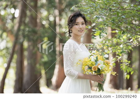 bride with bridal wedding image bouquet bride with bridal wedding image bouquet 100299240