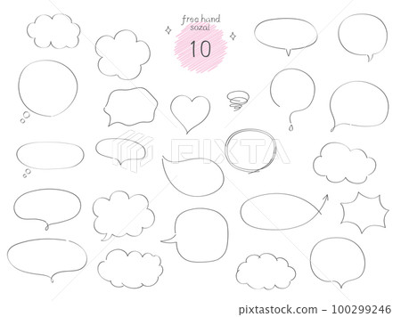 對話泡泡 矢量 對話氣球 100299246