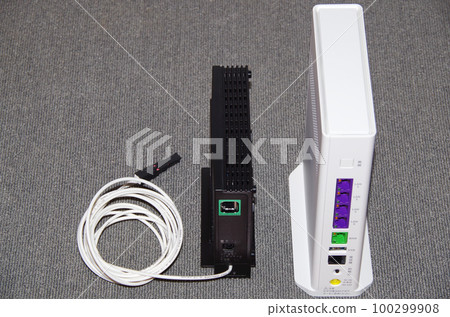 從電話公司運送到您家並安裝的光纖線路設備主體 100299908