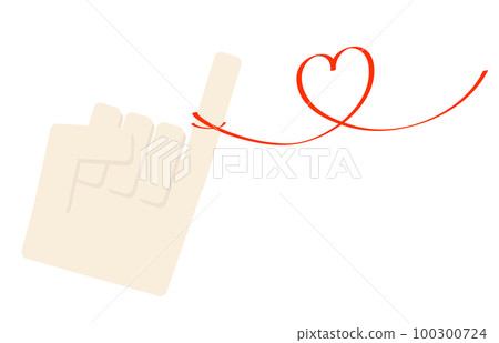 命運的紅線等待對方形象插畫 100300724