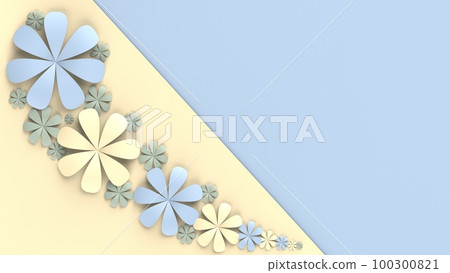 Soft yellow/blue flower Soft yellow/blue flower 100300821