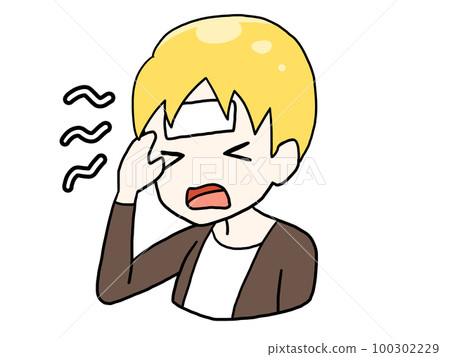 一名身穿散熱片的白人男子的插圖 100302229