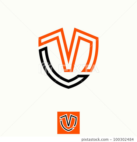 Simple but unique letter or word ML font on double line shield or guard image graphic icon logo design abstract concept vector stock. Can be used as symbol related to sport or monogram 100302484