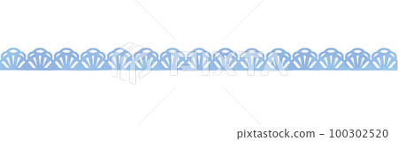 Antique lace style seamless line material. watercolor style, vector material 100302520