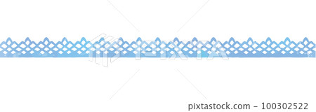 Antique lace style seamless line material. watercolor style, vector material 100302522