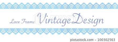 設計採用仿古蕾絲材質。水彩風格，矢量素材 100302563