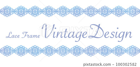 設計採用仿古蕾絲材質。水彩風格，矢量素材 100302582